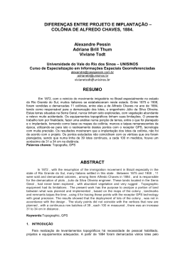 DIFEREN&Ccedil;AS ENTRE PROJETO E IMPLANTA&Ccedil;&Atilde;O &ndash; COL&Ocirc;NIA DE