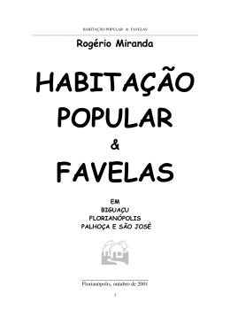 habitação popular favelas - Prefeitura Municipal de Florianópolis
