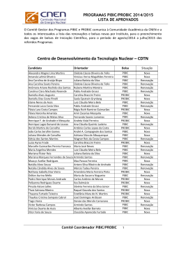 Edital PIBIC/PROBIC n&ordm; 05/2014