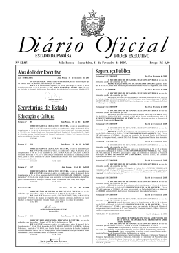Diário Oficial - Governo da Paraíba