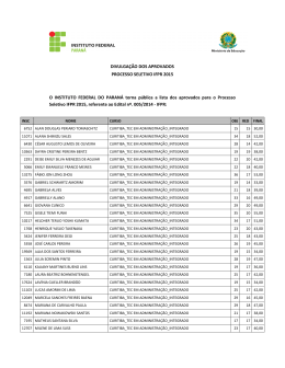 DIVULGA&Ccedil;&Atilde;O DOS APROVADOS PROCESSO SELETIVO