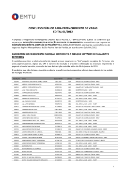 concurso p&uacute;blico para preenchimento de vagas edital 01/2012