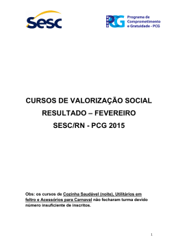 cursos de valorização social resultado – fevereiro sesc/rn