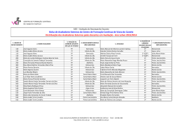 Bolsa de Avaliadores Externos do Centro de Forma&ccedil;&atilde;o Cont&iacute;nua de