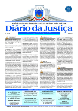 DI&Aacute;RIO DA JUSTI&Ccedil;A 2011 N&ordm; 13.762 Jo&atilde;o Pessoa, quarta