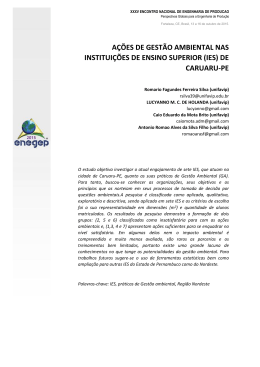a&ccedil;&otilde;es de gest&atilde;o ambiental nas institui&ccedil;&otilde;es de ensino