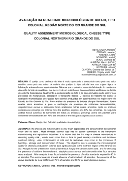 avalia&ccedil;&atilde;o da qualidade microbiol&oacute;gica de