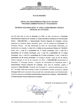 Ata de Reunião - CAEL e Subcomissão Técnica - 03.12