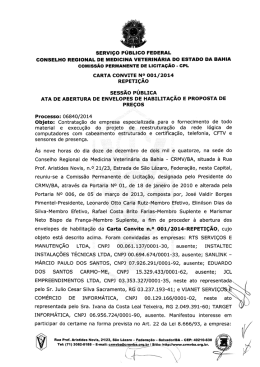 serviço público federal conselho regional de medicina - CRMV