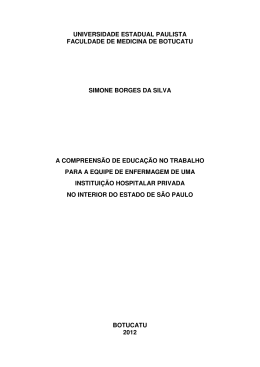 A compreens&atilde;o de educa&ccedil;&atilde;o no trabalho para a equipe de