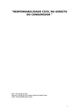 Vitor Borges da Silva - A Responsabilidade civil no Direito do