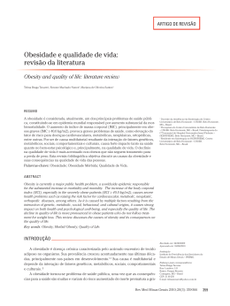 Obesidade e qualidade de vida: revis&atilde;o da literatura