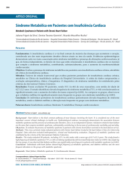 S&iacute;ndrome Metab&oacute;lica em Pacientes com Insufici&ecirc;ncia Card&iacute;aca