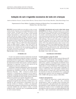 Ioda&ccedil;&atilde;o do sal e ingest&atilde;o excessiva de iodo em crian&ccedil;as