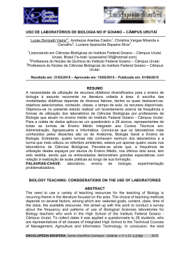 uso de laborat&oacute;rios de biologia no if goiano