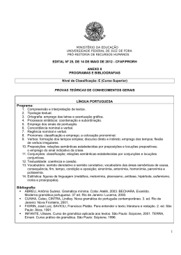 Programas e Bibliografia
