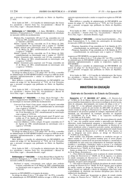 Despacho n&ordm; 17 064/2005, DR 151, S&eacute;rie II, de 2005-08-08