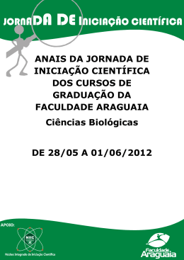 Jornada de inicia&ccedil;&atilde;o cientifica 2012