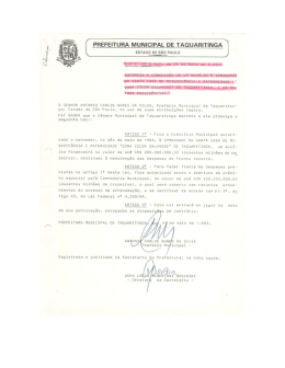 PREFEITURA MUNICIPAL DE TAQUÀRITINGA