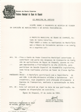 lei municipal nq. 00972/93 disp&otilde;e sobre o pagamento de