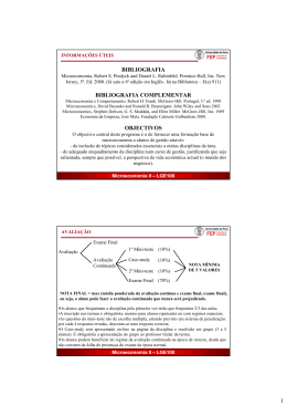 1 BIBLIOGRAFIA BIBLIOGRAFIA COMPLEMENTAR OBJECTIVOS