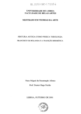 UNIVERSIDADE DE LISBOA FACULDADE DE BELAS ARTES
