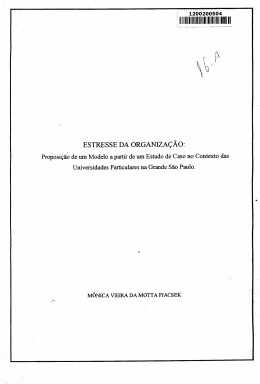 estresse da organiza&ccedil;&atilde;o - Sistema de Bibliotecas FGV
