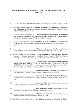bibliografia sobre o mosteiro de s&atilde;o martinho de tib&atilde;es