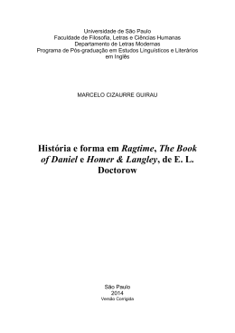 História e forma em Ragtime, The Book of Daniel e Homer