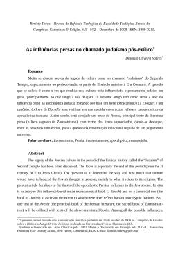 As influ&ecirc;ncias persas no chamado juda&iacute;smo p&oacute;s