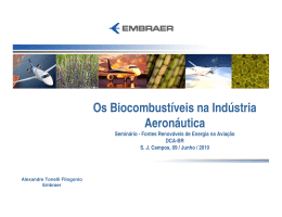 Os Biocombustíveis na Indústria Aeronáutica - DCA-BR