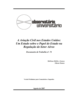 A Avia&ccedil;&atilde;o Civil nos Estados Unidos