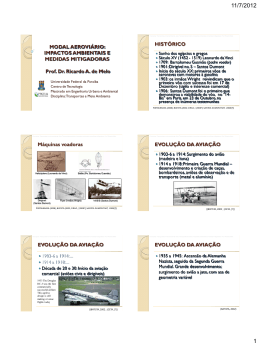 Impactos ambientais e medidas mitigadoras: modal a&eacute;reo