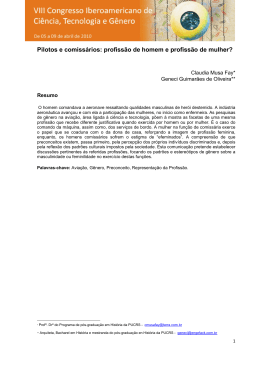 Pilotos e comiss&aacute;rios: profiss&atilde;o de homem e profiss&atilde;o de mulher?