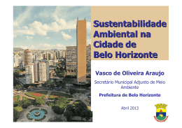 Município de Belo Horizonte Gestão Ambiental