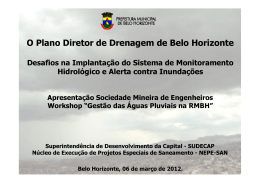 O Plano Diretor de Drenagem de Belo Horizonte
