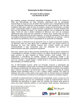 Declaração de Belo Horizonte