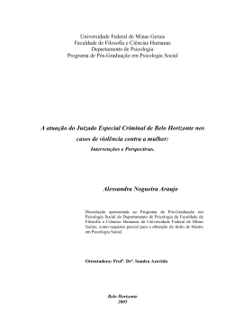 A atua&ccedil;&atilde;o do Juizado Especial Criminal de Belo Horizonte nos