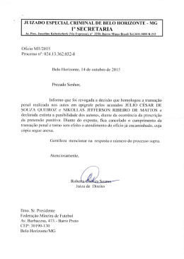 JUIZADO ESPECIAL CRIMINAL DE BELO HORIZONTE