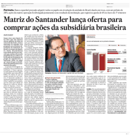 Matriz do Santander lança oferta para comprar ações