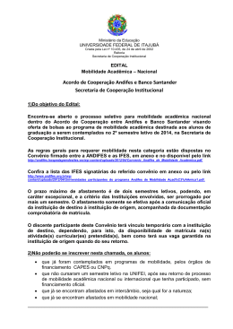 Acordo de Coopera&ccedil;&atilde;o Andifes e Banco Santander