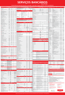 Tarifas Máximas Definidas Pelo Banco Santander