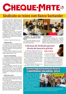 Sindicato se reúne com Banco Santander