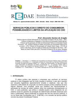 servi&ccedil;os p&uacute;blicos e direito do consumidor: possibilidades e limites