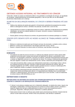 obtendo acesso integral ao tratamento do c&acirc;ncer