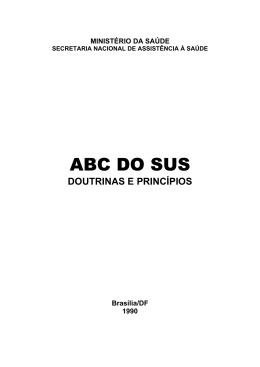 ABC do SUS - Doutrinas e Princ&iacute;pios