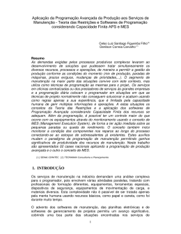 Aplica&ccedil;&atilde;o da Programa&ccedil;&atilde;o Avan&ccedil;ada da Produ&ccedil;&atilde;o aos Servi&ccedil;os de