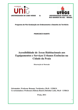 Acessibilidade de &Aacute;reas Habitacionais aos Equipamentos e