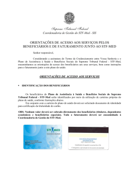orienta&ccedil;&otilde;es de acesso aos servi&ccedil;os pelos benefici&aacute;rios e de
