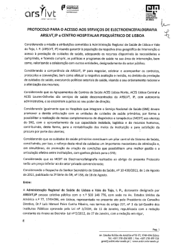 protocolo para o acesso aos servi&ccedil;os de electroencefalografia